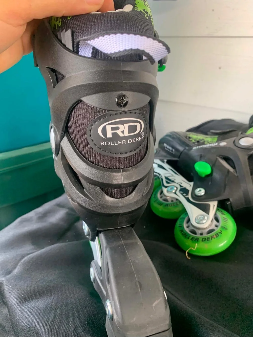 Kids Adjustable Inline Roller Skates - Green